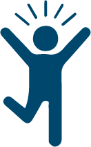 Icon of person jumping
